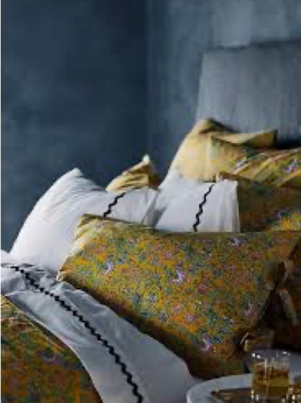 Anthropologie Yellow Floral Twin Duvet Cover and Two pillowcases - Picture 2 of 4